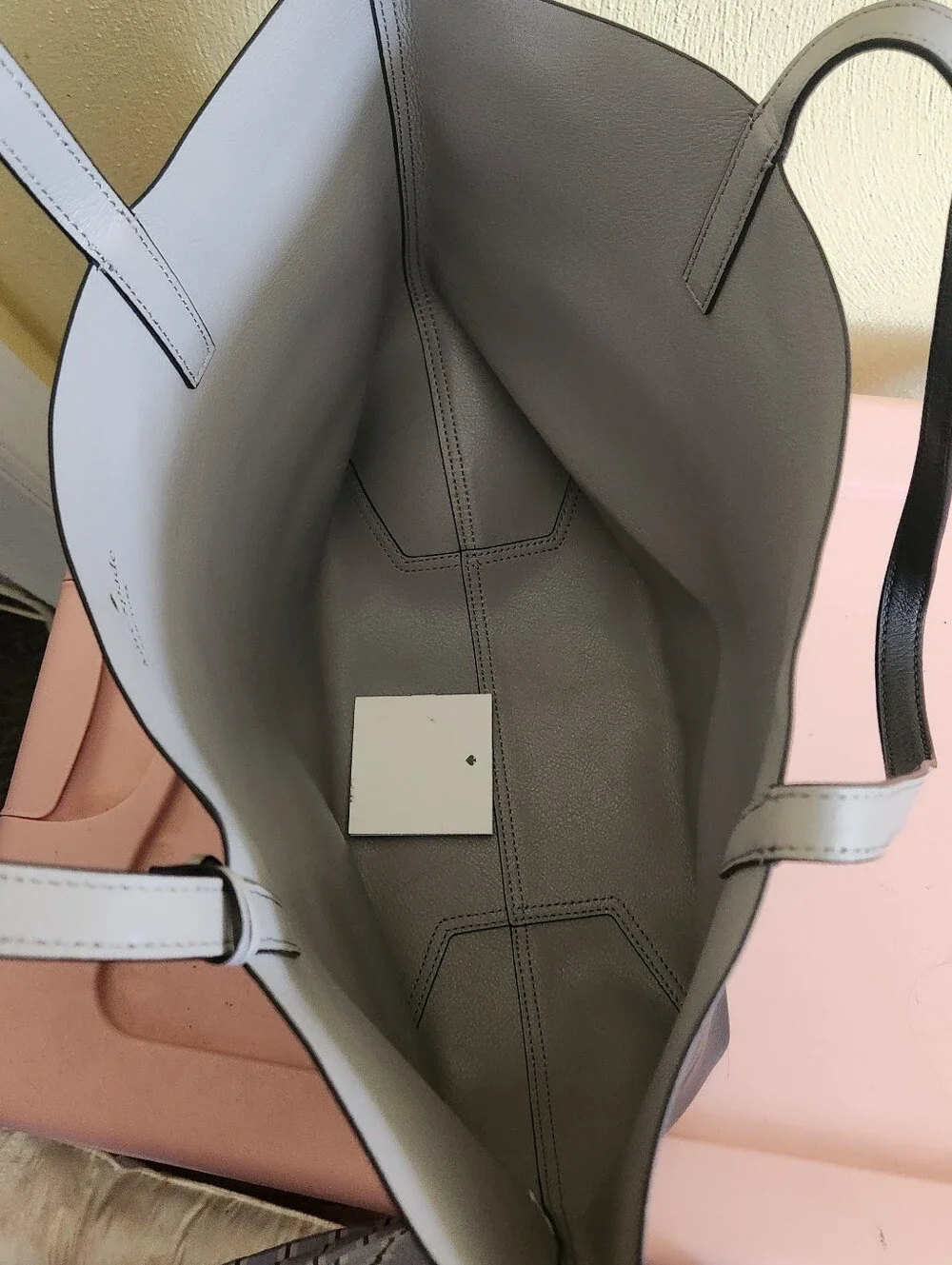 kate spade Gray Leather Tote Bag